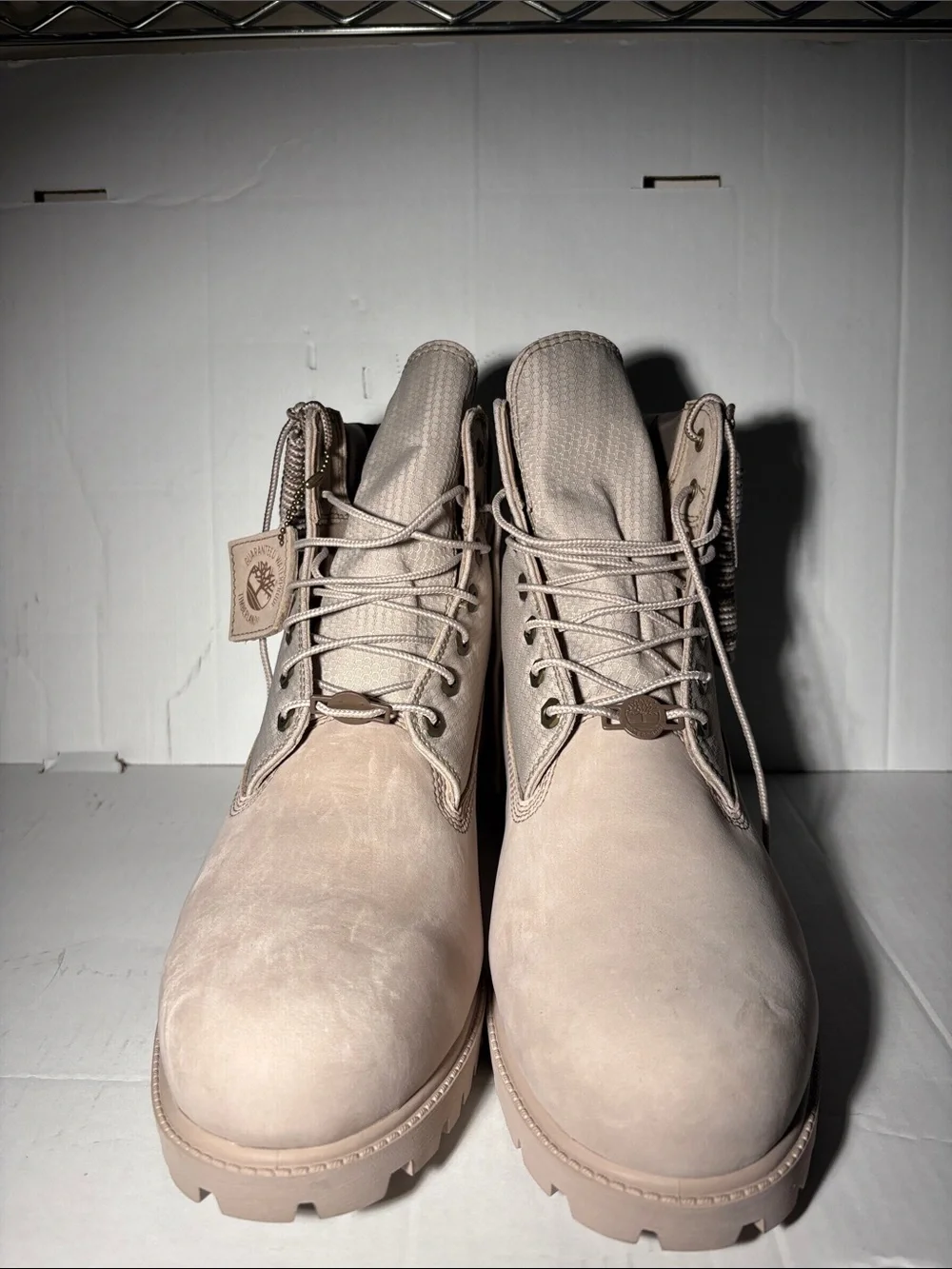 NEW Timberland Men’s Light Beige/Nude Lace-Up Work Boots Size 12